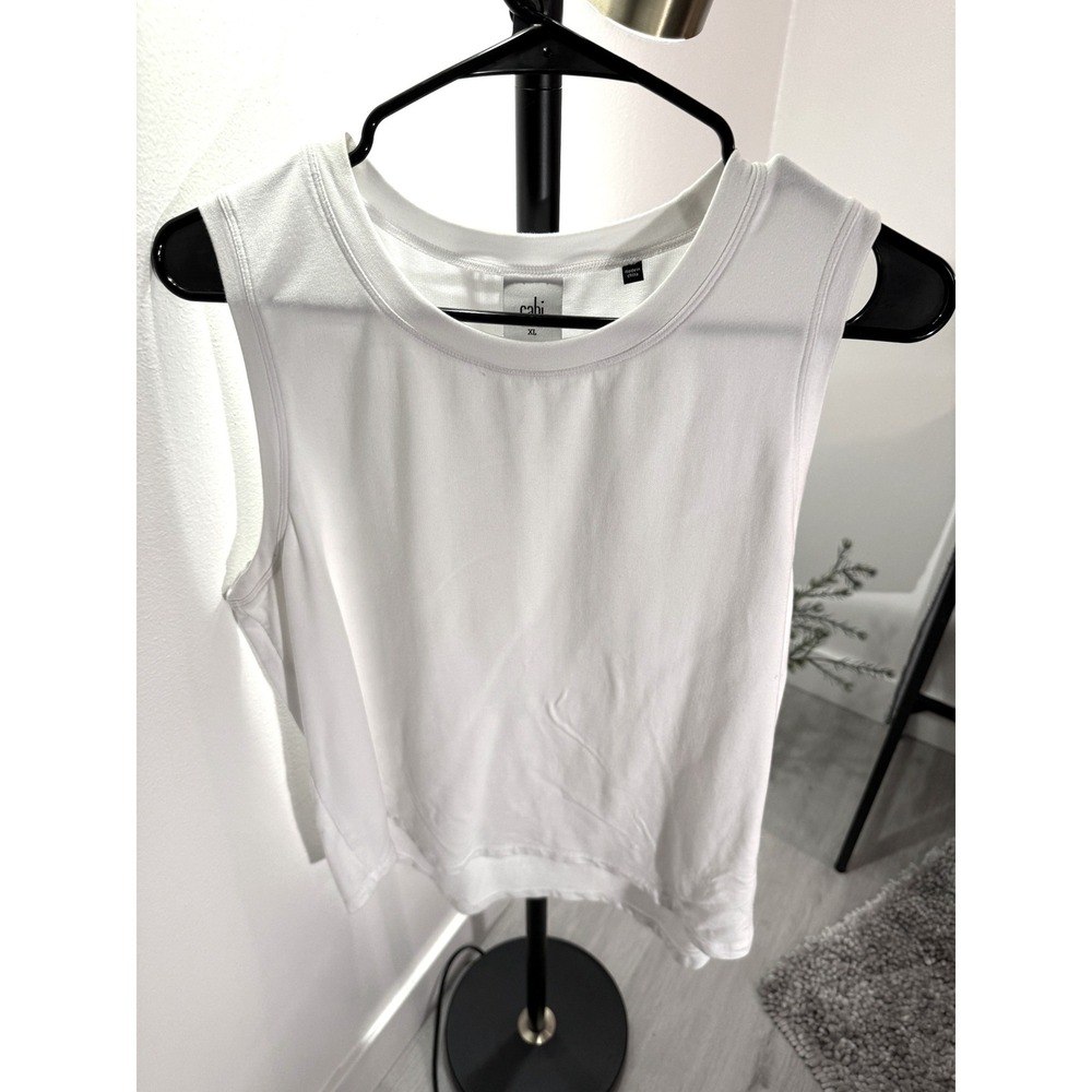 CAbi White Sleeveless Tank Top